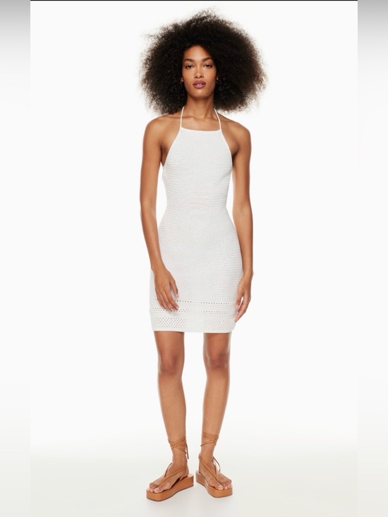 Wilfred Dresses & Skirts - Aritzia Wilfred Crochet Halter Dress Size Medium